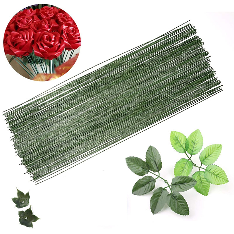 Wire Stem Florist - 50/100 個花ワイヤー茎花茎スティック造花茎ワイヤー花ポール花屋花 DIY 手作りアクセサリー