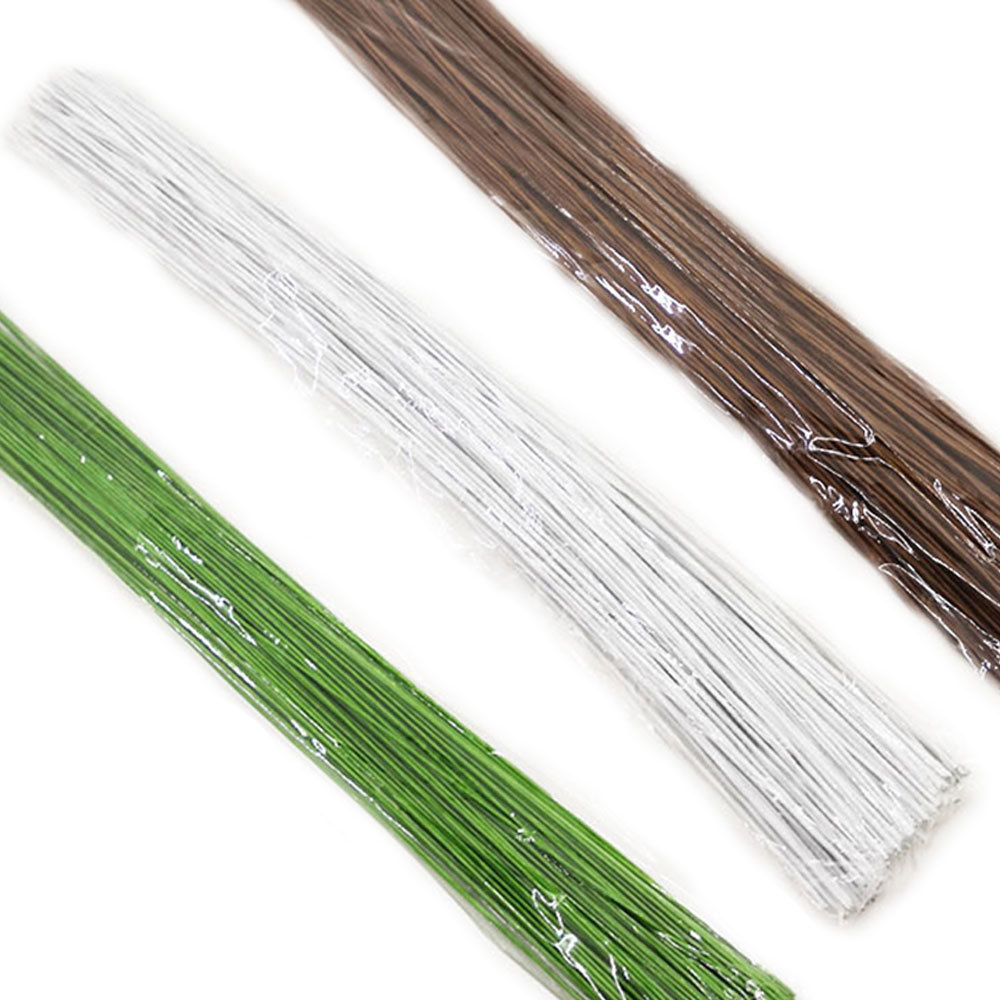 Wire Stem Florist - フラワーアレンジメント用フローラルステムワイヤー、DIYクラフト、花屋用グリーンフローラルワイヤー、14インチ、0.45mm、50ピース/ロット,26 #