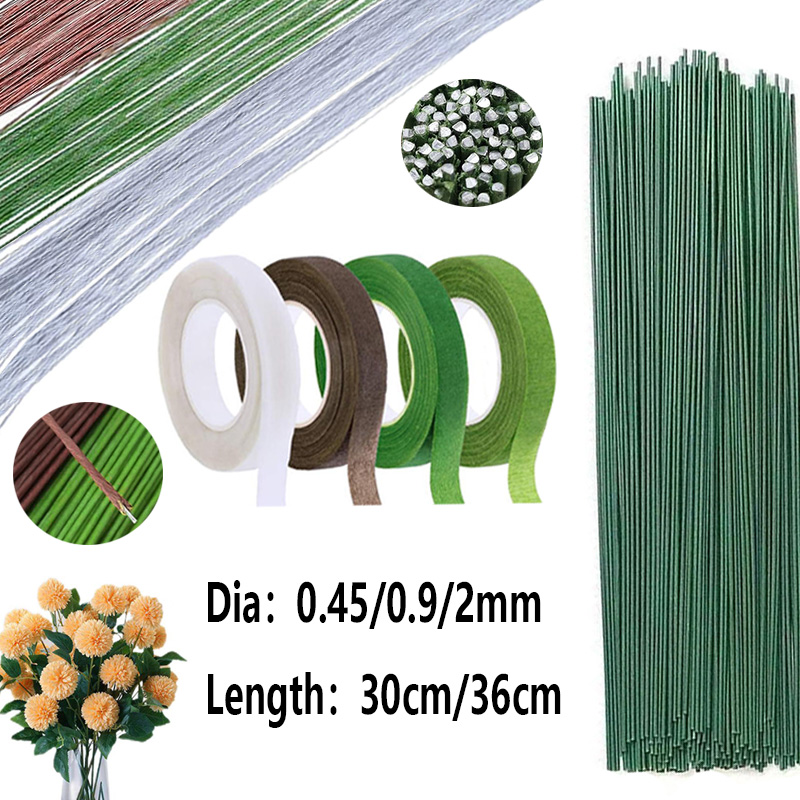 Wire Stem Florist - 22/20 ゲージライトグリーン花ワイヤー茎造花作り、花屋ワイヤー、工芸品用フラワーワイヤー