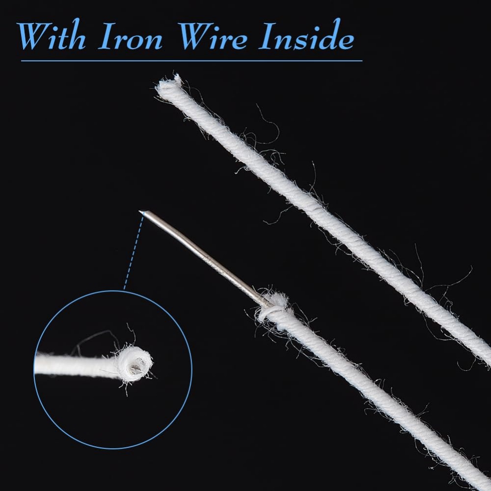 工芸品製造用の白い花のワイヤー、綿で覆われた製粉所ワイヤー、 - Wire Stem Florist のレビューと価格