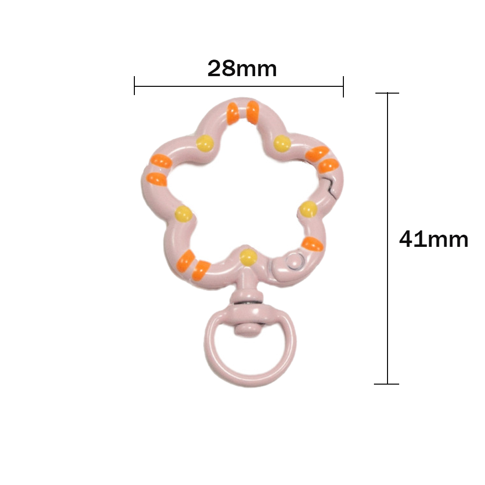 5 個の花スナップフックトリガークリップバックルキーホルダー - Flower Supply のレビューと価格