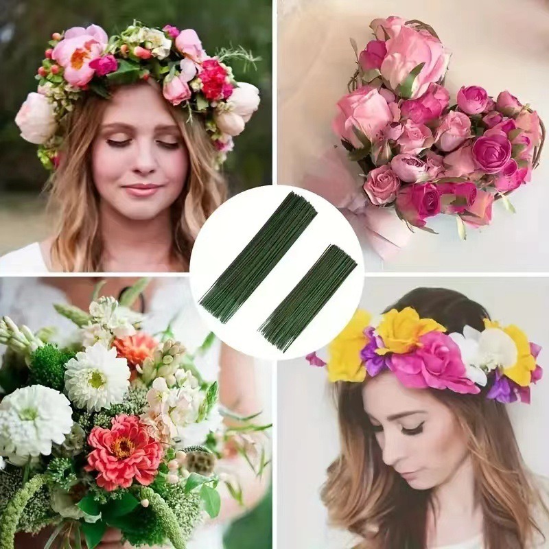 100個の花の茎、造花ロッド、フラワーアレンジメント用品用の - Wire Stem Florist のレビューと価格