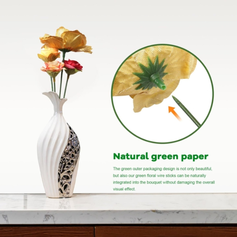 100個の花の茎、造花ロッド、フラワーアレンジメント用品用の - Wire Stem Florist のレビューと価格