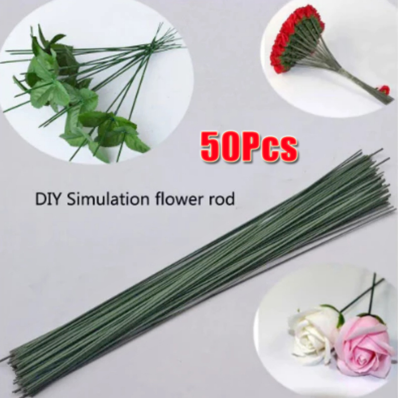 50 個グリーンフローラルワイヤーステム花屋フラワーアレンジ - Wire Stem Florist のレビューと価格