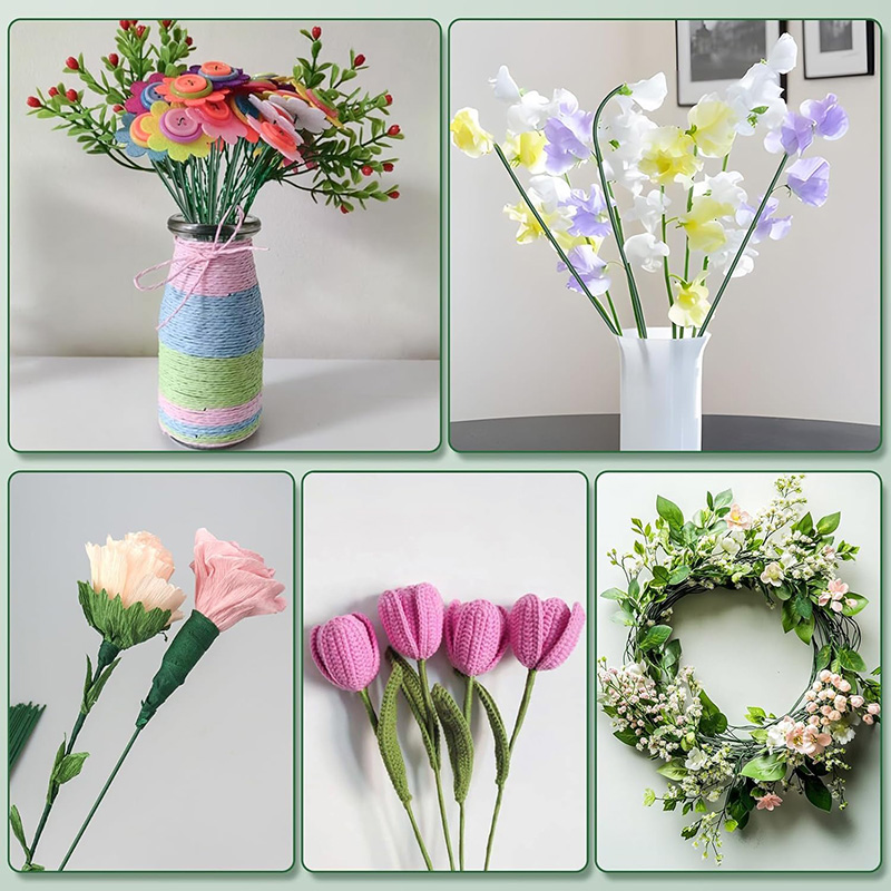 50/100 個花ワイヤー茎花茎スティック造花茎ワイヤー花ポ - Wire Stem Florist のレビューと価格