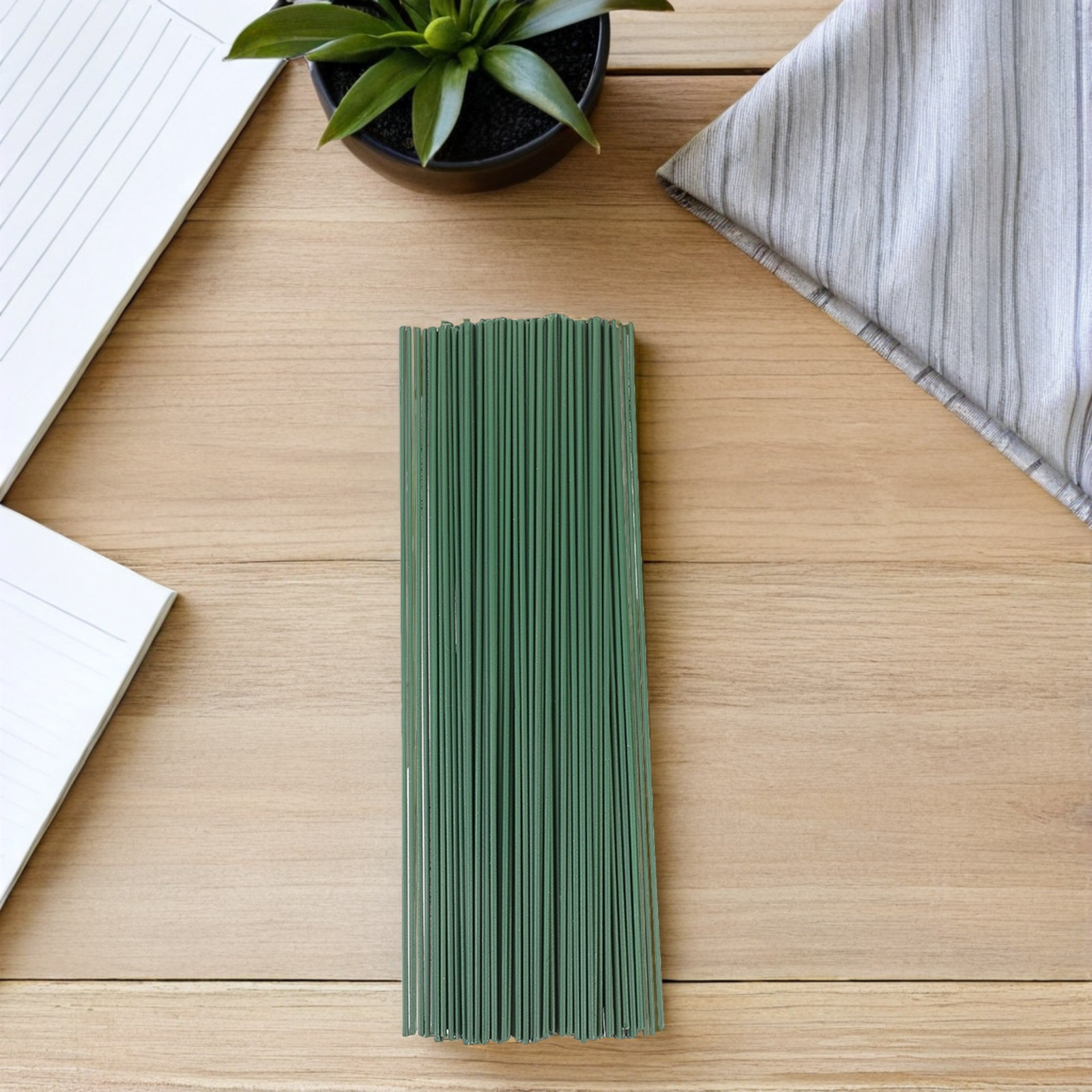 150本入りグリーンメタルフローラルワイヤー、柔軟な鉄線、フ - Wire Stem Florist のレビューと価格