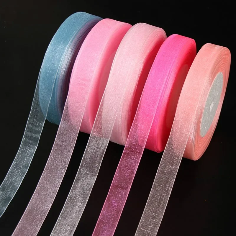 15mm 50ヤード/ロール オーガンザリボン ギフト ウェ - Ribbon Organza Roll のレビューと価格