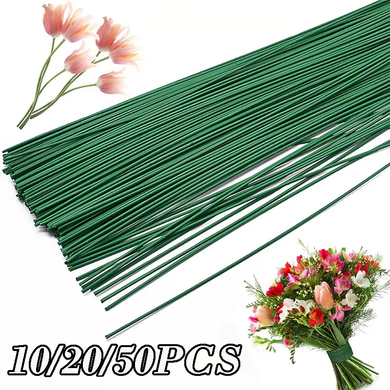 10/20/50本入り 人工花用ワイヤー茎 フラワーアレンジ - Wire Stem Florist のレビューと価格