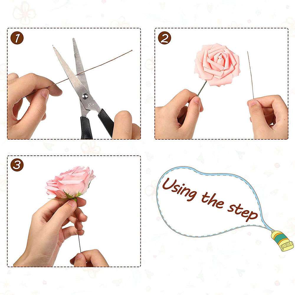 フラワーアレンジメント用フローラルステムワイヤー、DIYクラ - Wire Stem Florist のレビューと価格
