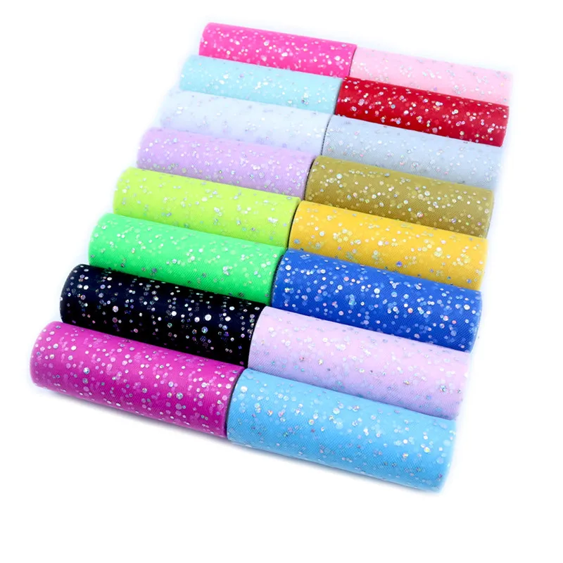 セレモニー用スパンコールチュールロール,15cm x 9.1 - Ribbon Organza Roll のレビューと価格