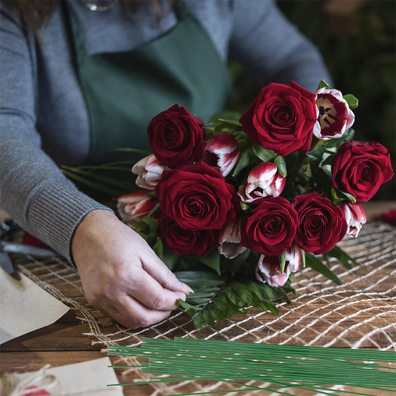 5-100 個ミニグリーンフローラルワイヤーステム花屋フラワ - Wire Stem Florist のレビューと価格
