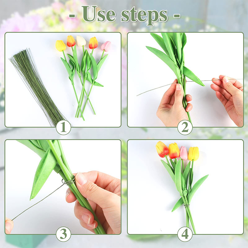 100個入り 花用ワイヤー 高品質 紙巻き鉄線 フローリスト - Wire Stem Florist のレビューと価格